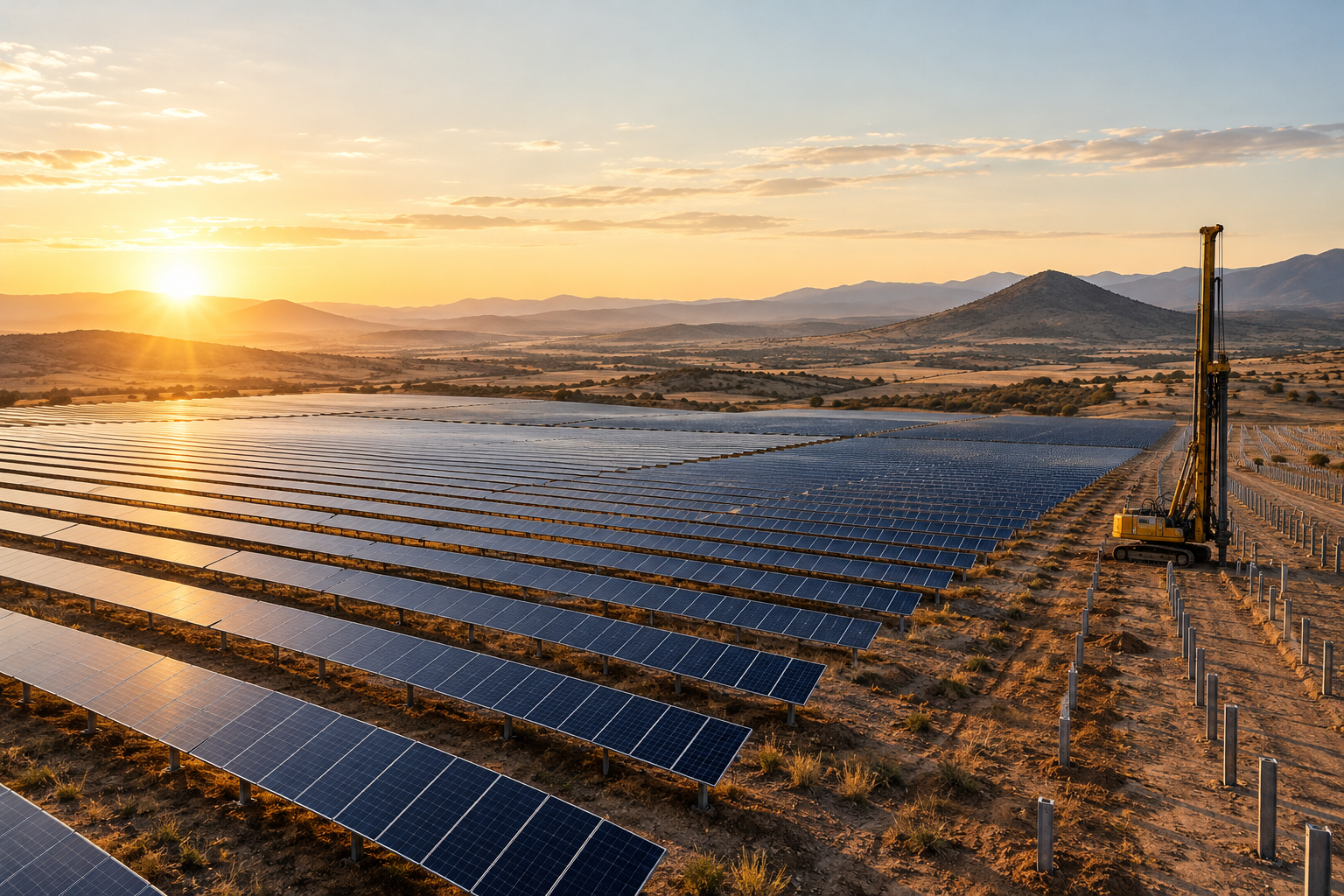 Parque solar, imagen conceptual